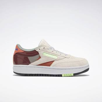 Reebok Club C Double Bezove / Oranzove - Damske Tenisky